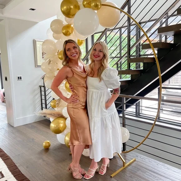 Petal & Pup Orange Ribbed Cowl Neck Slip Dress - Picture 5 of 6